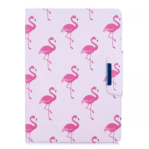 Flamingo flipcase leder hoes standaard iPad 2017 2018 - Wit Roze