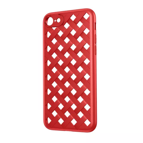 Baseus Geweven TPU Hoesje iPhone 7 8 SE 2020 SE 2022 - Rood