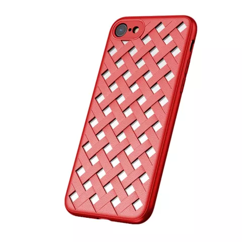 Baseus Geweven TPU Hoesje iPhone 7 8 SE 2020 SE 2022 - Rood