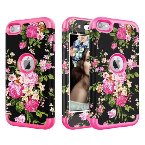 Armor Flower Hoesje iPod Touch 5 6 7 - Kleurrijke Bloemen