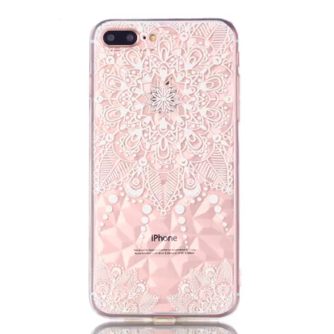 Mandala Diamanten look Hoesje iPhone 7 Plus 8 Plus - Transparant