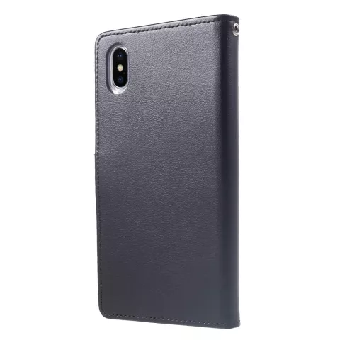 Mercury Goospery Rich Walletcase 7 Pasjes Kunstlederen geschikt voor iPhone XS Max hoesje - Zwart
