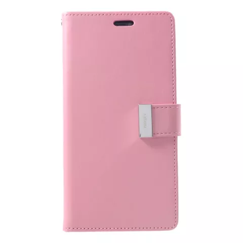 Mercury Goospery Rich Walletcase 7 Pasjes Kunstlederen iPhone XS Max hoesje - Roze