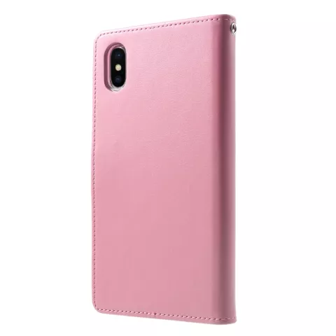 Mercury Goospery Rich Walletcase 7 Pasjes Kunstlederen iPhone XS Max hoesje - Roze