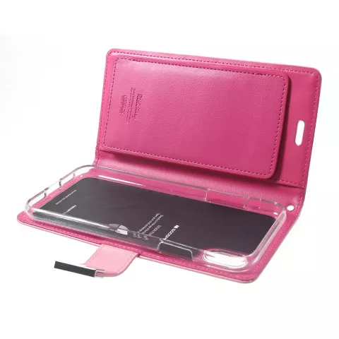 Mercury Goospery Rich Walletcase 7 Pasjes Kunstlederen iPhone XR hoesje - Roze