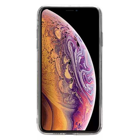 Transparant Glitter Wijnglas Hoesje iPhone XS Max - Glitter