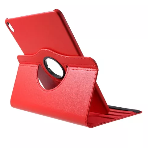 Lederen Litchi Grain hoes draaibaar standaard iPad Pro 11-inch 2018 - Rood