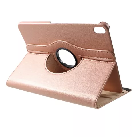 Lederen Litchi Grain hoes draaibaar standaard iPad Pro 11-inch 2018 - Ros&eacute; Goud