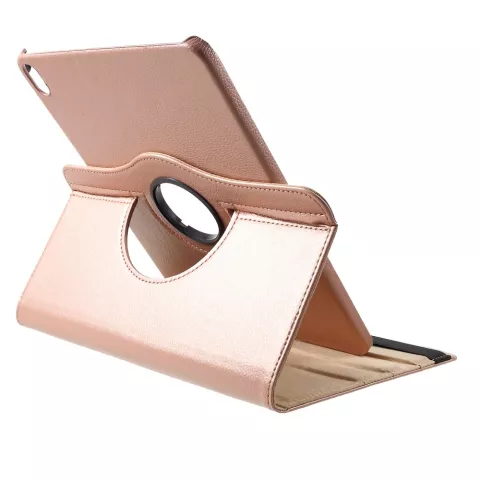 Lederen Litchi Grain hoes draaibaar standaard iPad Pro 11-inch 2018 - Ros&eacute; Goud