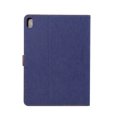 Jeans Textuur iPad Pro 12.9-inch 2018 Hoes Case Wallet Standaard - Blauw Bruin