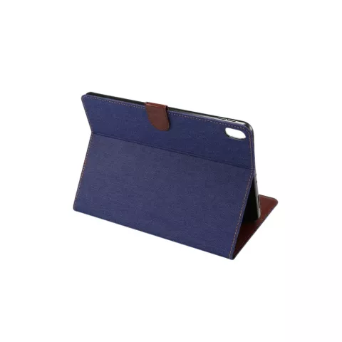 Jeans Textuur iPad Pro 12.9-inch 2018 Hoes Case Wallet Standaard - Blauw Bruin