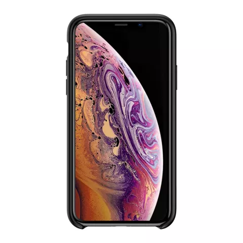 Baseus Original LSR Series Liquid Silicone Gel Case iPhone X XS Hoes - Zwart