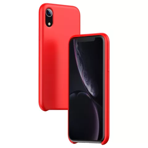 Baseus Original LSR Series Liquid Silicone Gel Case iPhone XR Hoes - Rood