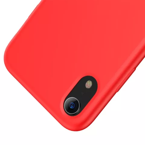 Baseus Original LSR Series Liquid Silicone Gel Case iPhone XR Hoes - Rood