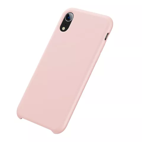 Baseus Original LSR Series Liquid Silicone Gel Case iPhone XR Hoes - Roze