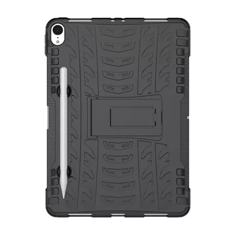 Hybride TPU Polycarbonaat geschikt voor iPad Pro 11-inch 2018 Case Hoes - Profiel Zwart Standaard