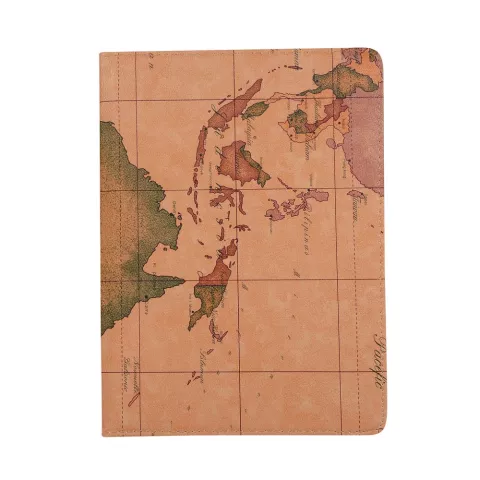 Wereldkaart Opdruk Lederen geschikt voor iPad Pro 11-inch 2018 Case Hoes Draaibaar Standaard - Bruin