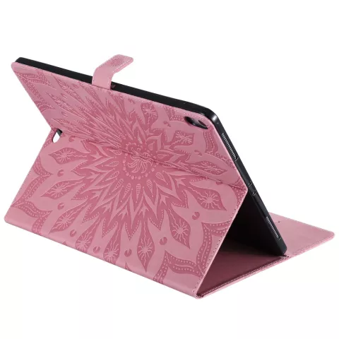 Lederen iPad Pro 12.9-inch 2018 Case Hoes Zonnebloem Bedrukking Wallet Portemonnee - Roze