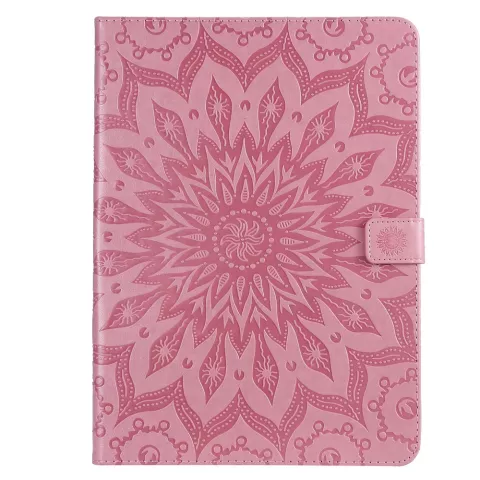 Zonnebloem Lederen iPad Pro 11-inch 2018 Case Hoes Wallet - Roze