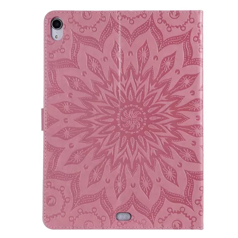 Zonnebloem Lederen iPad Pro 11-inch 2018 Case Hoes Wallet - Roze