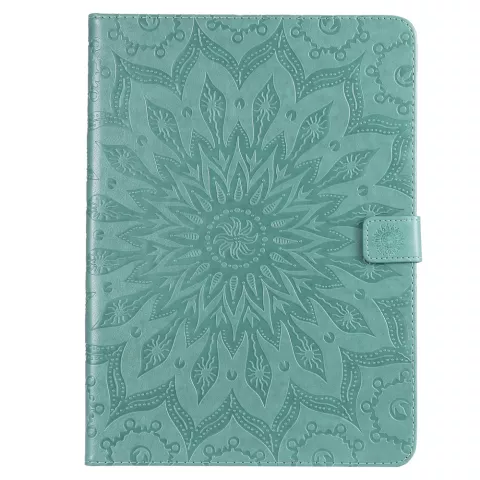 Zonnebloem Lederen iPad Pro 11-inch 2018 Case Hoes Wallet - Groen