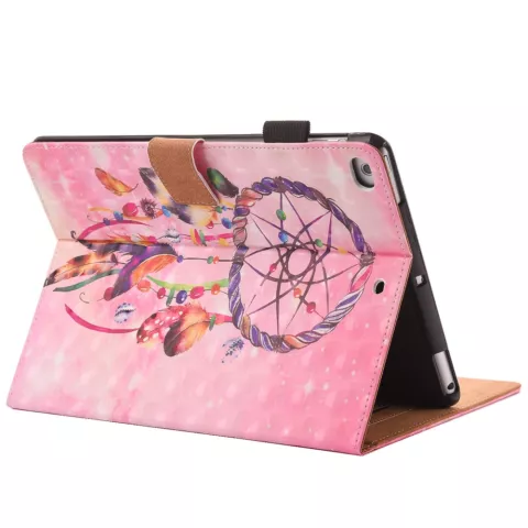 Dromenvanger veren flipcase leder hoes iPad mini 1 2 3 4 5 - Roze