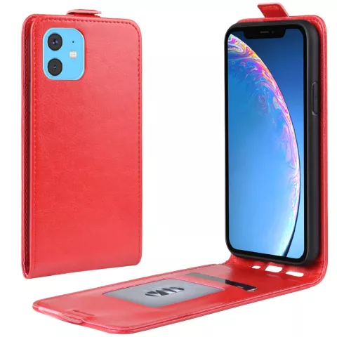 Verticale Flip kunstleer wallet hoesje iPhone 11 case - Rood