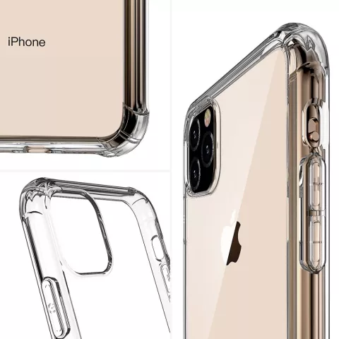 Transparant shockproof hoesje TPU bescherming iPhone 11 Pro - Doorzichtig