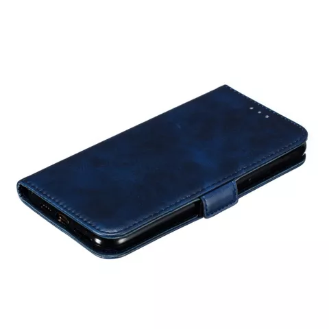 Leren Wallet Bookcase hoesje portemonnee iPhone 11 Pro Max - Blauw