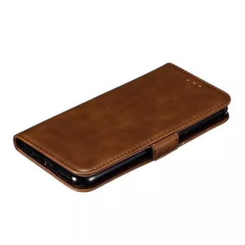 Leren Wallet Bookcase hoesje portemonnee iPhone 11 Pro Max - Bruin