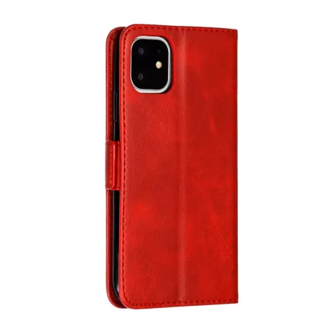 Leren Wallet Bookcase hoesje portemonnee iPhone 11 - Rood