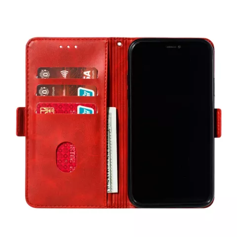 Leren Wallet Bookcase hoesje portemonnee iPhone 11 - Rood