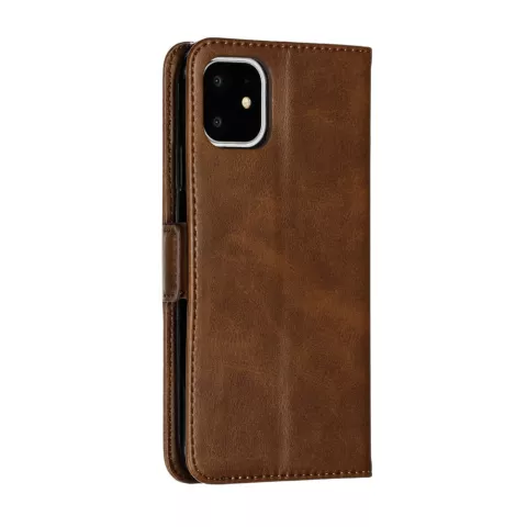 Leren Wallet Bookcase hoesje portemonnee iPhone 11 - Bruin