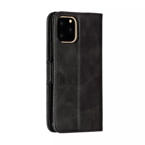 Leren Wallet Bookcase hoesje portemonnee iPhone 11 Pro - Zwart