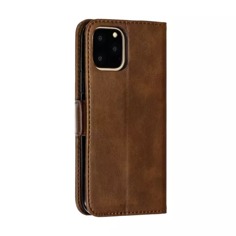 Leren Wallet Bookcase hoesje portemonnee iPhone 11 Pro - Bruin