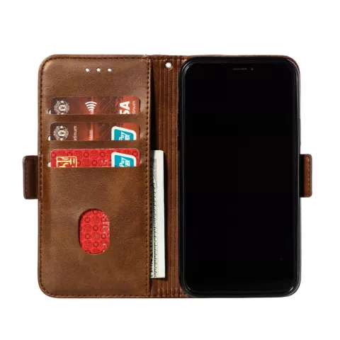 Leren Wallet Bookcase hoesje portemonnee iPhone 11 Pro - Bruin