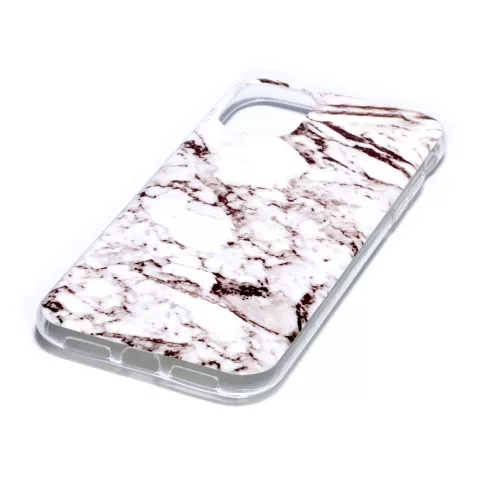 Marmer Patroon Natuursteen Wit Hoesje Case geschikt voor iPhone 11 Pro