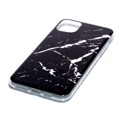 Marmer Patroon Natuursteen Zwart Hoesje Case iPhone 11 Pro Max