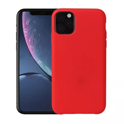 Zacht Silky iPhone 11 Pro Max Red Case TPU hoesje - Rood