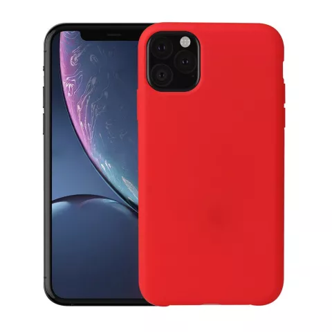 Zacht Silky geschikt voor iPhone 11 Red Case TPU hoesje - Rood