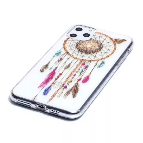 Dromenvanger Mandala Web Kraaltjes Kleur Spiritueel Hoesje Case TPU iPhone 11 Pro Max - Transparant