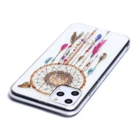 Dromenvanger Mandala Web Kraaltjes Kleur Spiritueel Hoesje Case TPU iPhone 11 Pro Max - Transparant