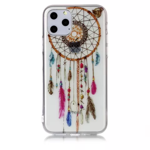 Dromenvanger Mandala Web Kraaltjes Kleur Spiritueel Hoesje Case TPU iPhone 11 Pro - Transparant