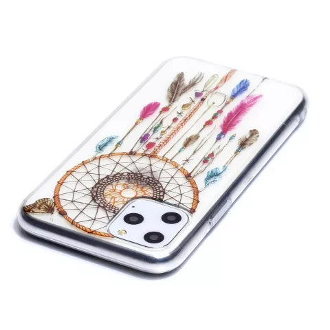 Dromenvanger Mandala Web Kraaltjes Kleur Spiritueel Hoesje Case TPU iPhone 11 Pro - Transparant