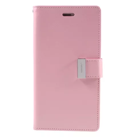 Mercury Goospery Lederen iPhone 7 Plus 8 Plus Walletcase 7 pasjes - Roze