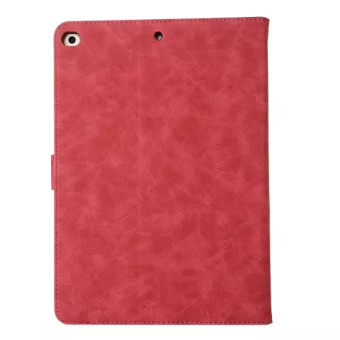 Vintage Kunstlederen iPad 2017 2018 Hoes - Rood Portemonnee