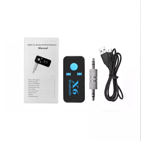 X6 Draadloze Bluetooth 4.0 muziekontvanger AUX - 3.5 mm headphone jack