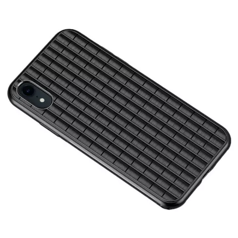 iPaky Waffle beschermend hoesje TPU Case iPhone XR - Zwart