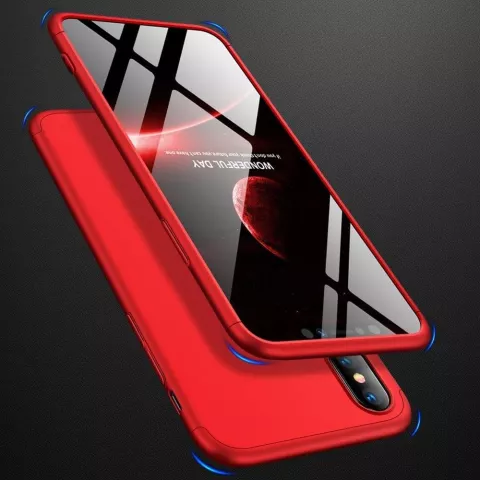 360 bescherming Case Cover iPhone XR hoesje - Rood