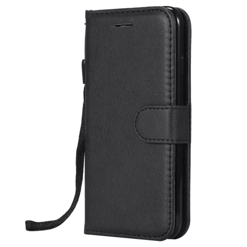 iPhone 7 8 SE 2020 SE 2022 Kunstlederen Bookcase Wallet - Zwart